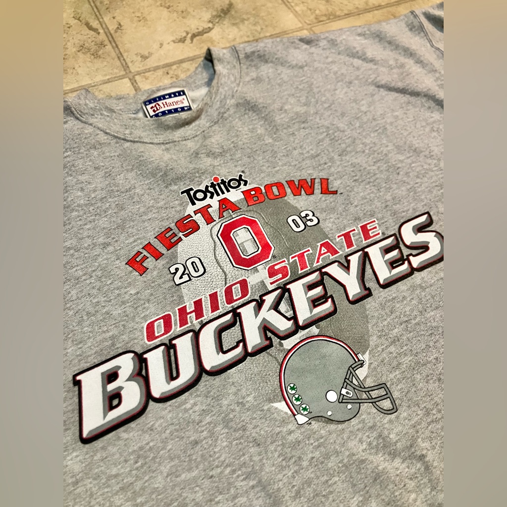 Retro Ncaa Ohio State Buckeyes 2003 Fiesta Bowl Crewneck Sweatshirt Adult Xl